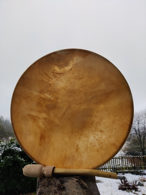 Šamanský buben velký - buben na přání - 50 cm — foto 3