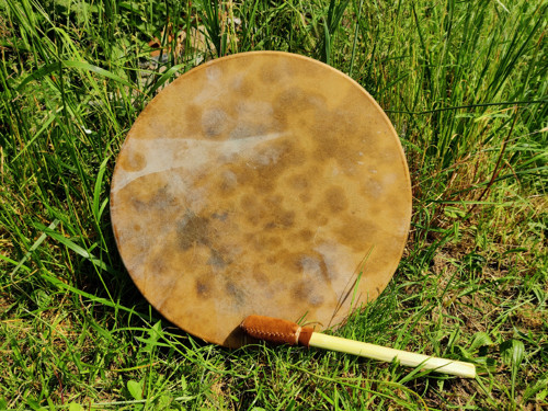 Šamanský buben velký - buben na přání - 50 cm — foto 2