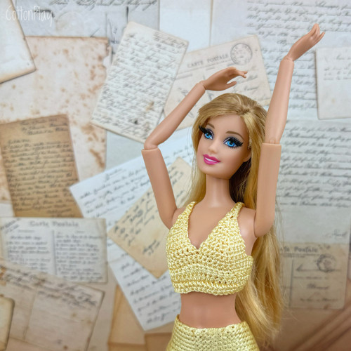 Barbie - zlatý háčkovaný top — foto 2