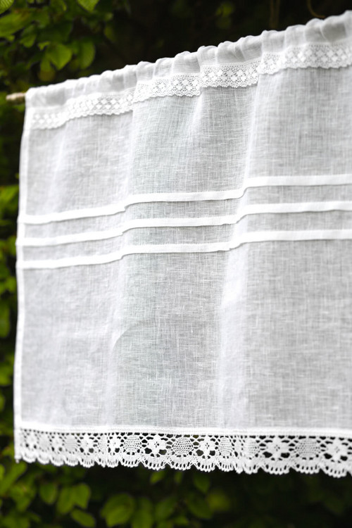 Lněná záclona Natural White — foto 2