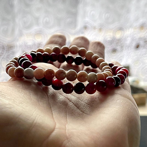 Elastický náramek růžové tygří oko E051 — foto 5