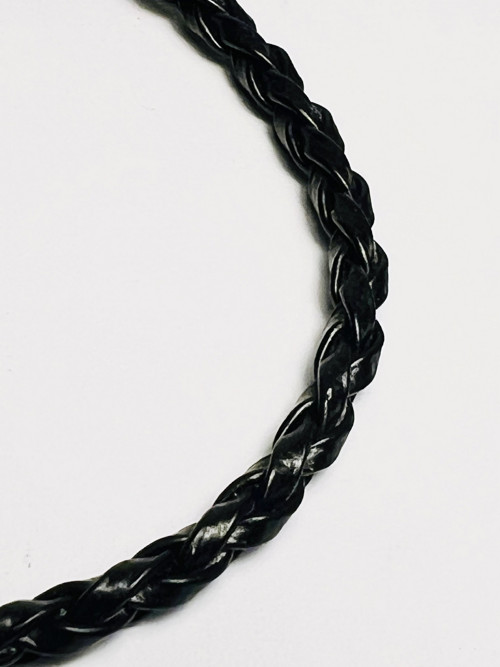 Náramek kůže černý 17cm+5cm-1ks — foto 2