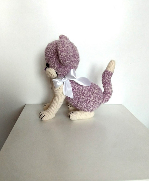 Vlněná kočička fialová — foto 2