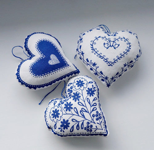 Set 3 srdíček k zavěšení — foto 2