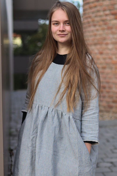 Lněné šaty proužek — foto 5