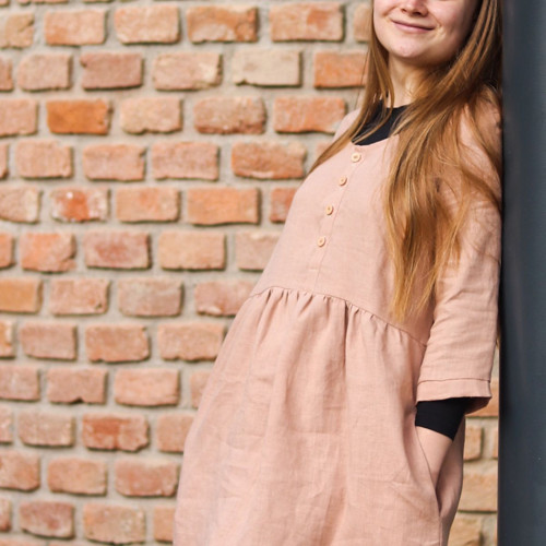 Lněné šaty tělové — foto 3