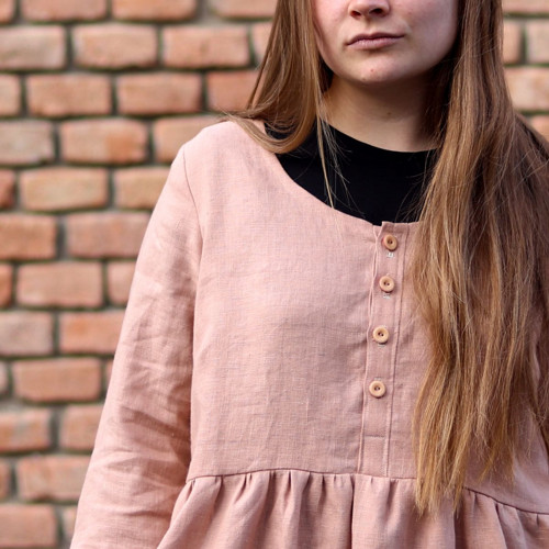 Lněné šaty tělové — foto 2