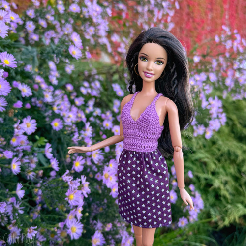 Barbie - šeříkový háčkovaný top — foto 2