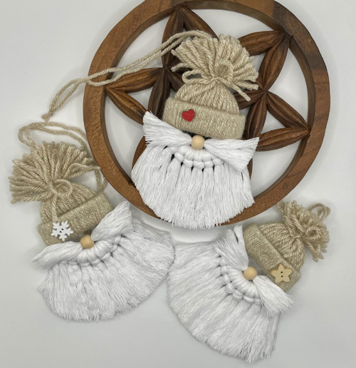 Macramé skřítci - béžová — foto 5