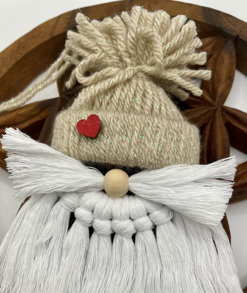 Macramé skřítci - béžová — foto 3