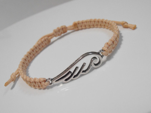 *Andělské křídlo* - macramé náramek (Unisex) — foto 4