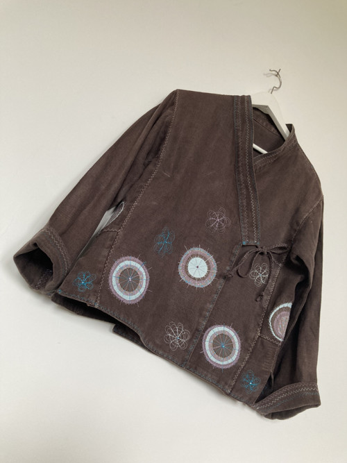 Originálne upcyclované ľanové kimono — foto 6