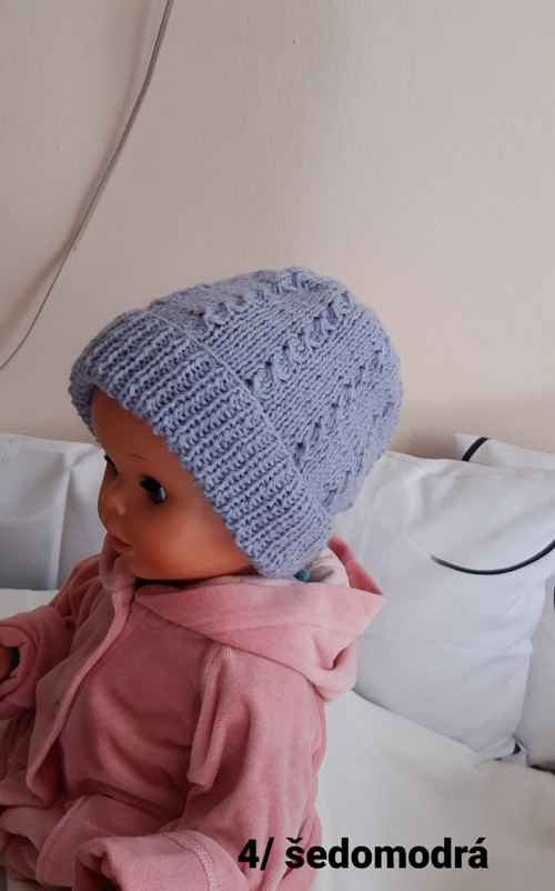 Čepice Sonja šedomodrá — foto 2