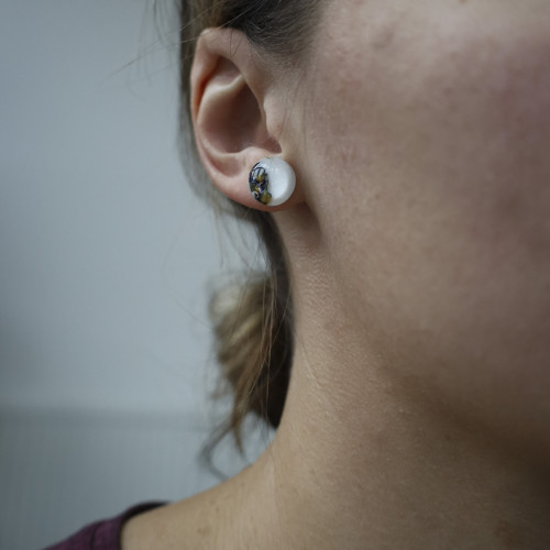 Náušnice s levandulí 8 mm — foto 3