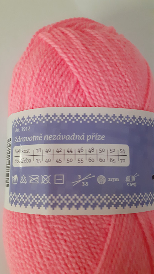 Příze Ája 940 sv.růžová — foto 3