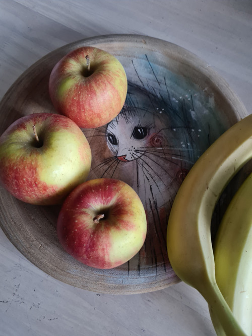 Na jablíčka, malovaný talíř/podnos — foto 6