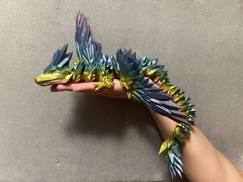 Krystalový Drak - 40 cm - 3D Tisk — foto 2