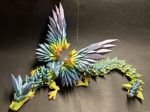 Krystalový Drak - 40 cm - 3D Tisk — foto 4