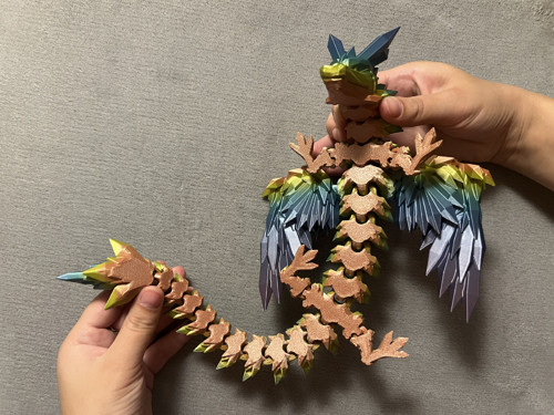 Krystalový Drak - 40 cm - 3D Tisk — foto 3