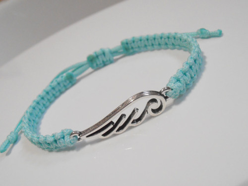 *Andělské křídlo* - macramé náramek (Unisex) — foto 4