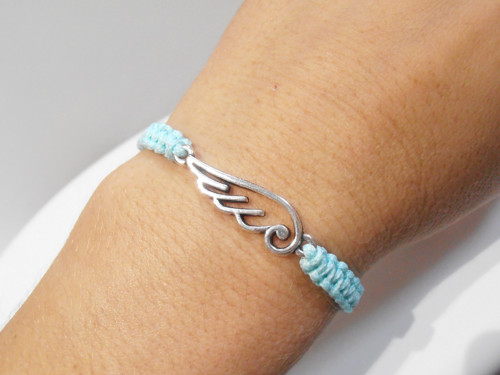 *Andělské křídlo* - macramé náramek (Unisex) — foto 2