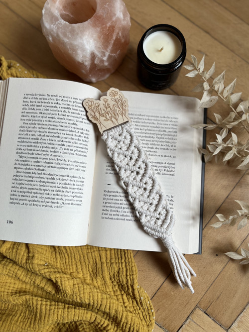 Boho macrame záložka do knížky — foto 2