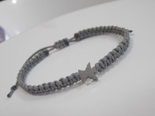 *Anděl* - macramé náramek/Nerezová ocel — foto 3