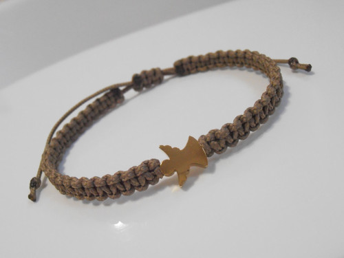 *Anděl* - macramé náramek/Nerezová ocel — foto 3