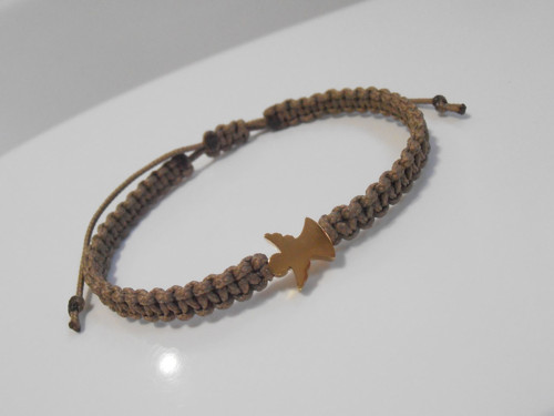 *Anděl* - macramé náramek/Nerezová ocel — foto 4