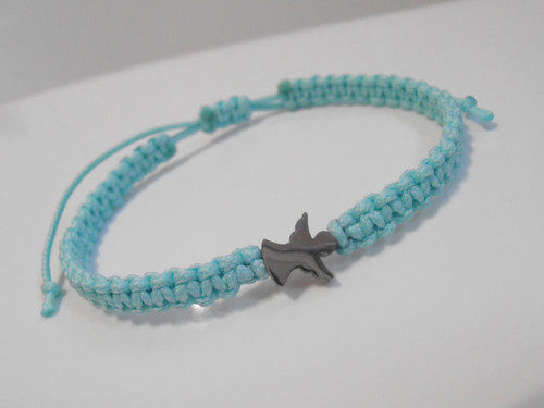 *Anděl* - macramé náramek/Nerezová ocel — foto 3