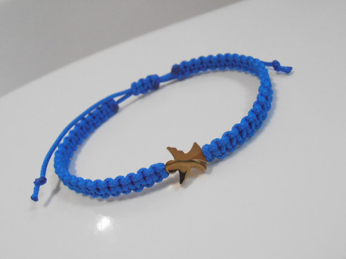 *Anděl* - macramé náramek/Nerezová ocel — foto 3