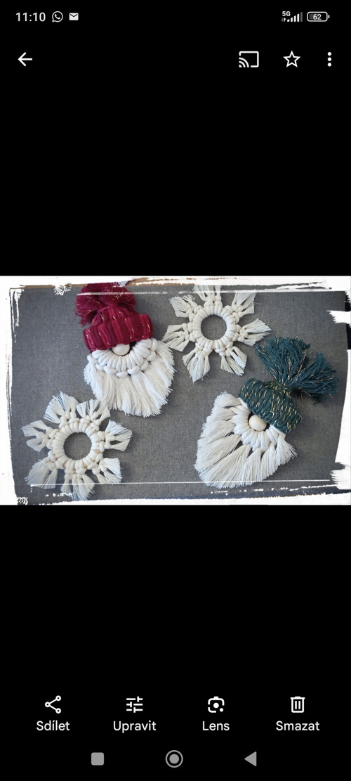 Macramé vánoční dekorace — foto 2