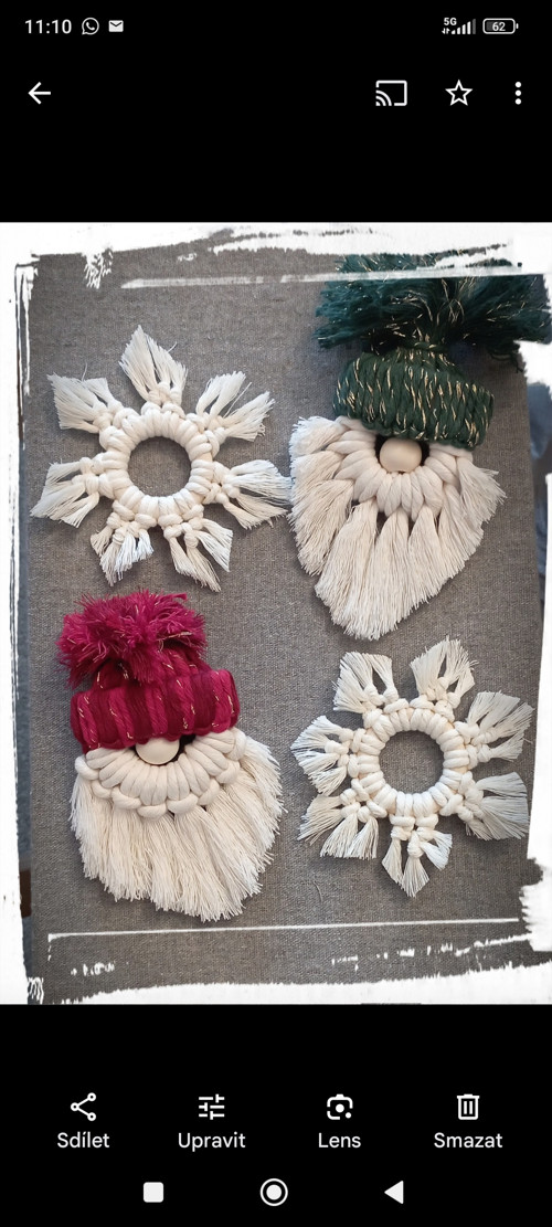 Macramé vánoční dekorace — foto 3