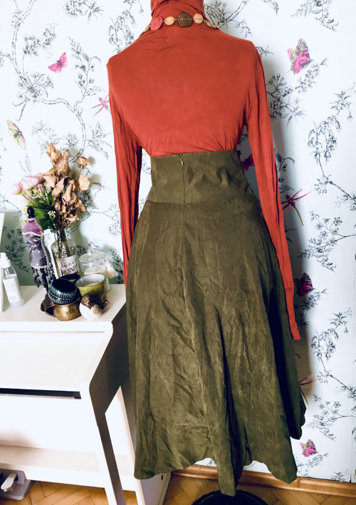 Sukně luxusní olivová — foto 4