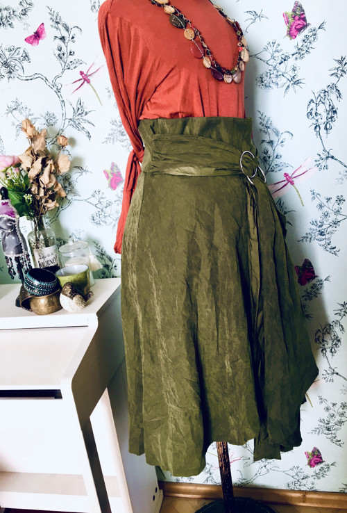 Sukně luxusní olivová — foto 3