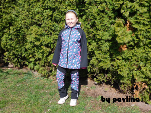 Dívčí softshellová bunda - Malinová — foto 5