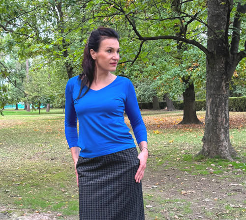 Tričko zdvojené modré — foto 5