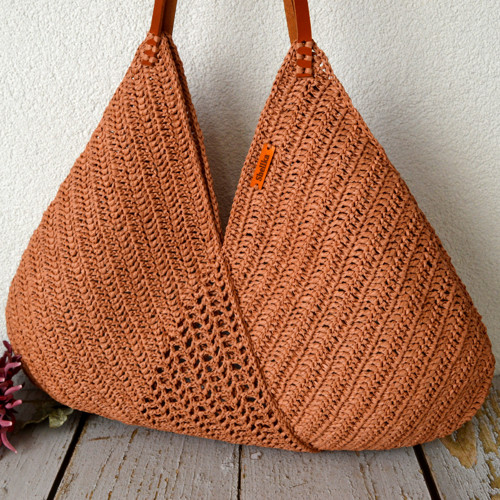 SHARON- RAFFIA ISPIE, 50x40cm, kůže — foto 2