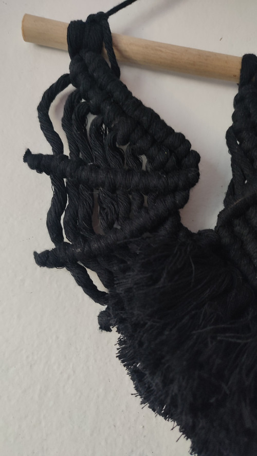 Netopýr strašidelná macramé dekorace na zeď — foto 4