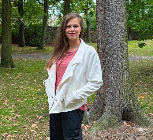 Oversize bílé sako — foto 2