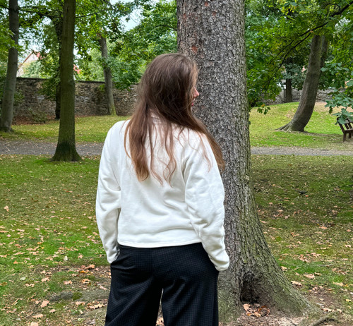 Oversize bílé sako — foto 6