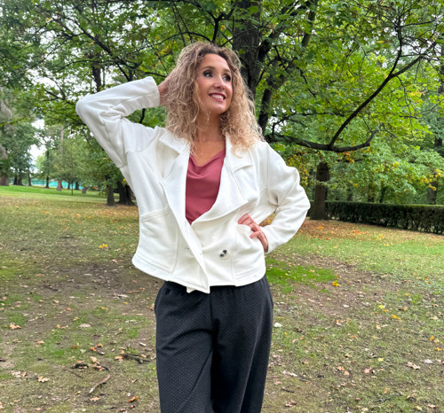 Oversize bílé sako — foto 3