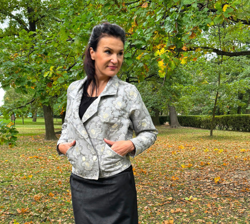 Oversize perleťové sako — foto 5