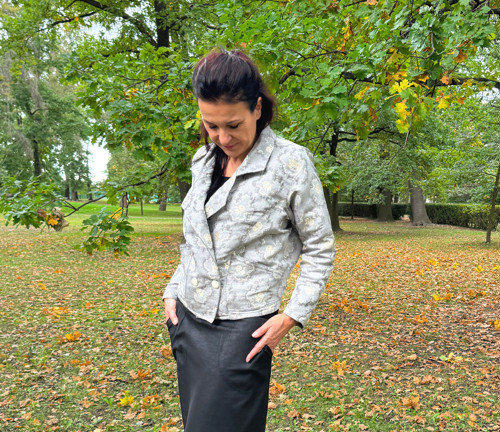 Oversize perleťové sako — foto 4