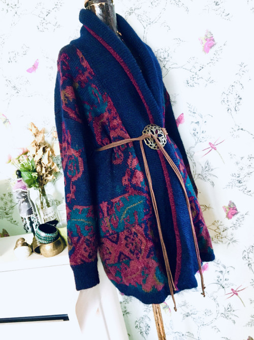 Boho Svetro kabát — foto 3