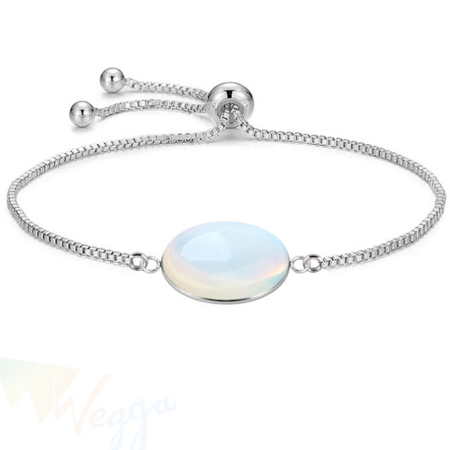 Opalite oval / Posouvný náramek OCEL — foto 2