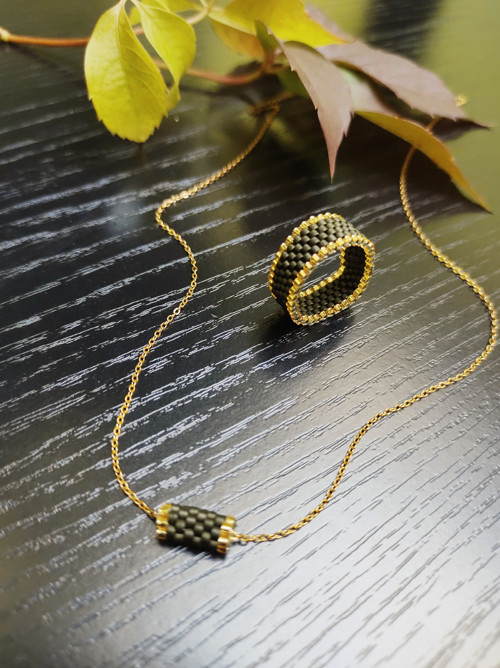 Náhrdelník Golden olive — foto 4
