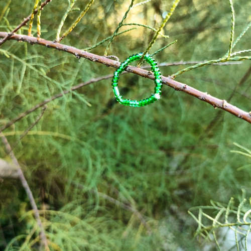 Zelený jednoduchý prstýnek — foto 2