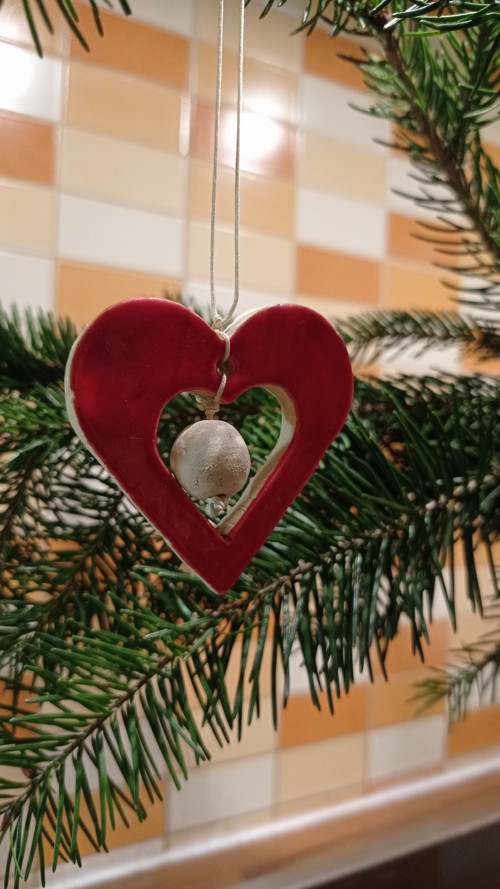 Oboustranné srdíčko na pověšení — foto 3