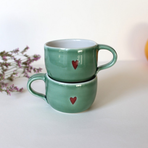 Srdíčkový z porcelánu 110 ml — foto 3